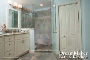 Standard Size Bathrooms With Glass Shower Wall