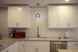 Herringbone backsplash, Statesboro, GA