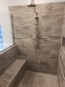 Gorgeous tile walk-in shower, Dublin, GA