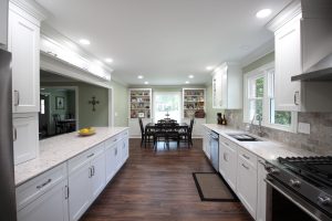 Spacious white kitchen with quartz countertops, Dublin, GA