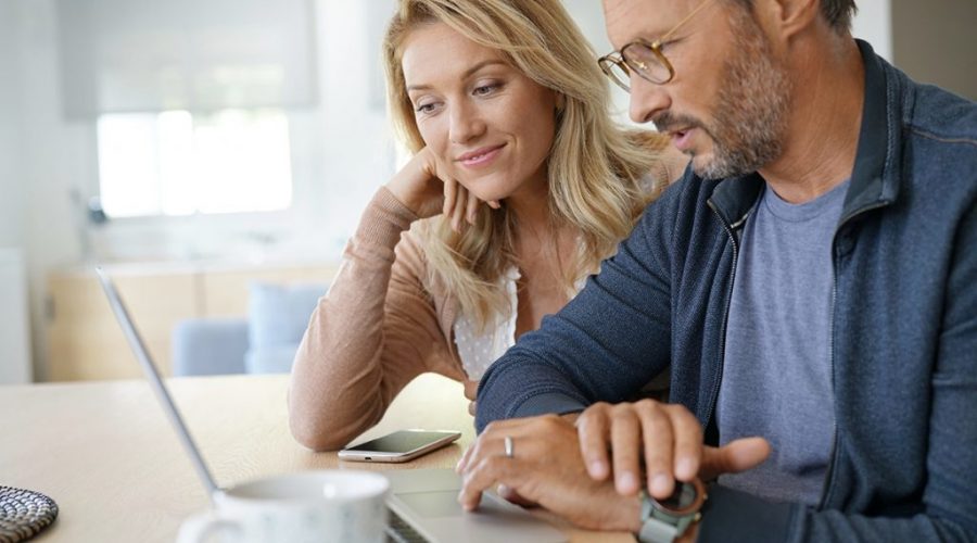 couple researching remodeling